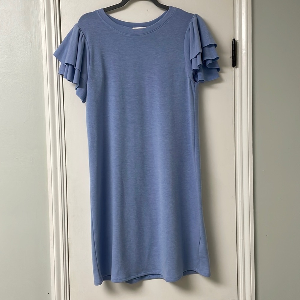 Cherish size medium light blue dress. Jersey knit fabric.